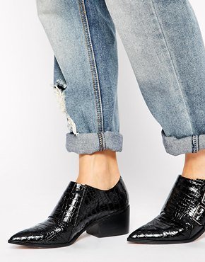 ASOS RED SKY Monk Ankle Boots - Black