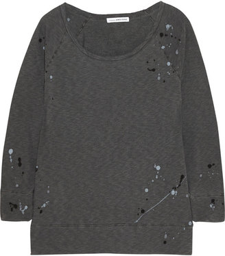James Perse Paint Splatter cotton-jersey sweater