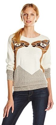Mara Hoffman Women's Alpaca Blend Camel Intarsia Sweater