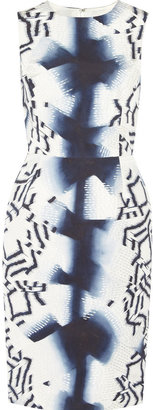 Oscar de la Renta Ikat-embroidered silk dress