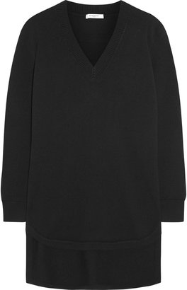 Givenchy Sweater in black cashmere with neoprene detail