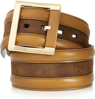 Burberry Leather and suede waist belt
