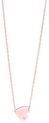 Jennifer Zeuner Jewelry Mini 1/2" Heart Necklace with Diamond