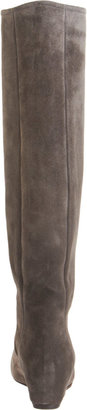 Lanvin Suede Pull-On Wedge Knee Boot