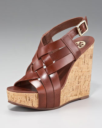Tory Burch Ace Wrapped-Wedge Sandal
