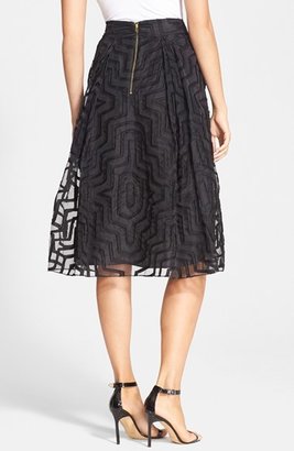 Milly Fil Coupe A-Line Midi Skirt