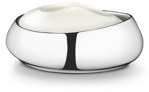 Georg Jensen Helena Stainless Steel & Porcelain Sugar Bowl