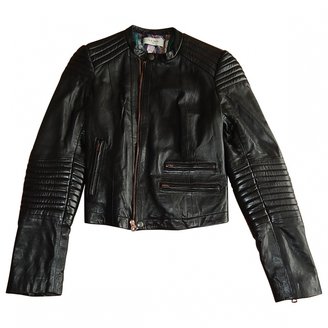 Paul Smith Black Leather Biker jacket