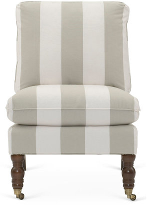 Miles Talbott Collection Martha Slipper Chair, Ash Stripe