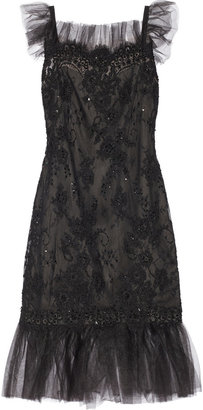 Notte by Marchesa 3135 Notte by Marchesa Embellished tulle and lace dress