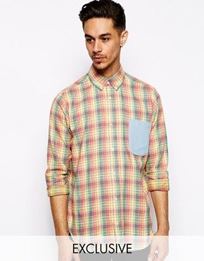 Reclaimed Vintage Check Shirt in Pastel Tones - Multi