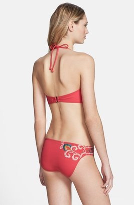 Lucky Brand Swimwear 'French Tapestry' Embroidered Bandeau Bikini Top