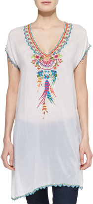 Johnny Was Collection Sweet Dreams Embroidered Georgette Tunic