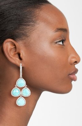 Nadri Amazonite & Sterling Silver Chandelier Earrings