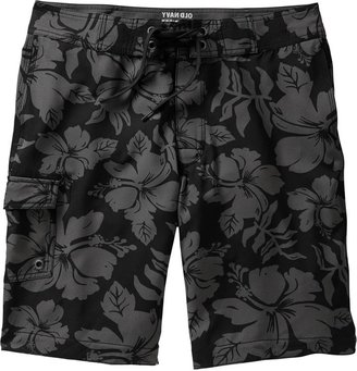 Old Navy Men's Hibiscus-Print Stretch Board Shorts (10")