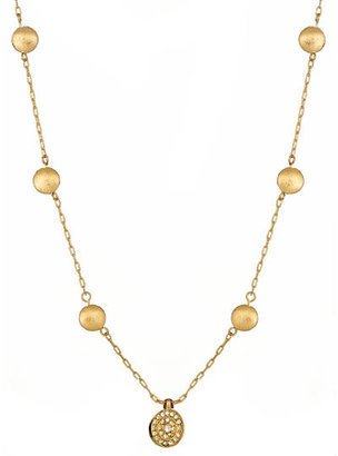 Blee Inara Flat Bead Necklace with Swarovski Circle Eye