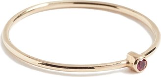 Jennifer Meyer 18k Gold Thin Ruby Ring