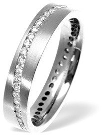 Palladium Lucy Swirl Diamond Wedding Ring 0.55CT H/SI