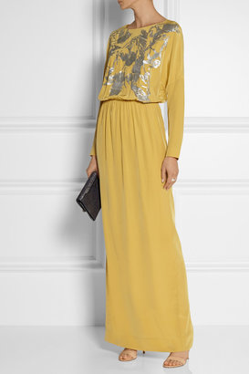 By Malene Birger Lidania sequin-embellished silk-satin gown