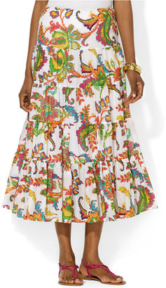 Lauren Ralph Lauren Tiered Paisley-Print Maxi Skirt