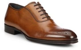 To Boot Medallion Leather Brogue Lace-Up Shoes