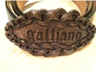 Galliano Black Leather Belt