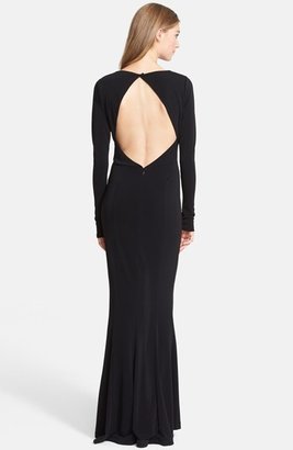Rachel Zoe 'Liana' Stretch Crepe Ruched Gown