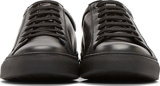 Comme des Garcons Shirt Black Leather Painted Dot Sneakers
