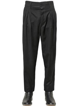 Christophe Lemaire Pleated Wool & Cashmere Flannel Trousers