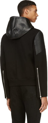 Givenchy Black Lambskin & Neoprene Jacket