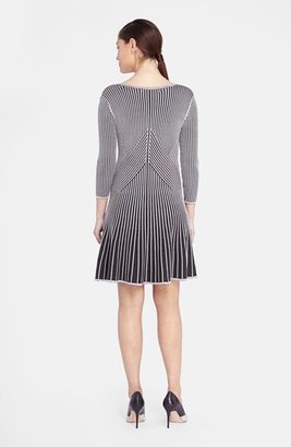 Catherine Malandrino Scoop Neck Stripe Sweater Dress