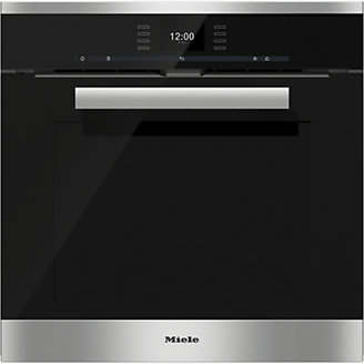Miele H6660BP PureLine Single Electric Oven, Clean Steel