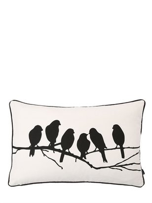 ferm LIVING Fermliving - Lovebirds Hand-Printed Cotton Pillow