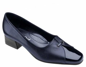 Van Dal - Navy Dawn Block Heel Wide Fit Court Shoes
