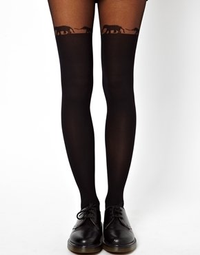 ASOS Elephant Over The Knee Tights - Black