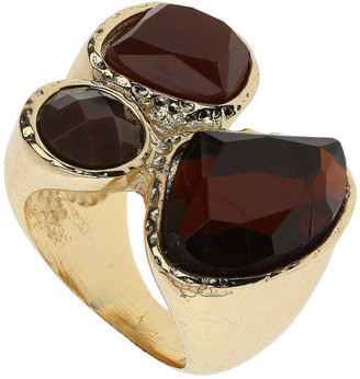 Wallis Gold And Brown Stone Ring