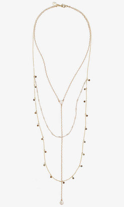 Express Nested Mixed Metal Lariat Necklace