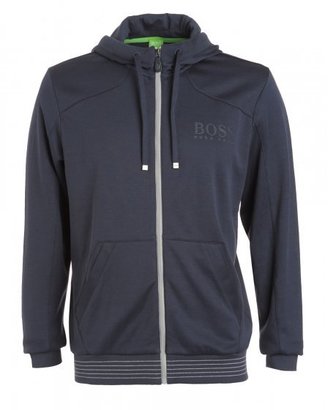 HUGO BOSS Green Sweatshirt, Navy Blue 'Saggy' Hooded Jacket