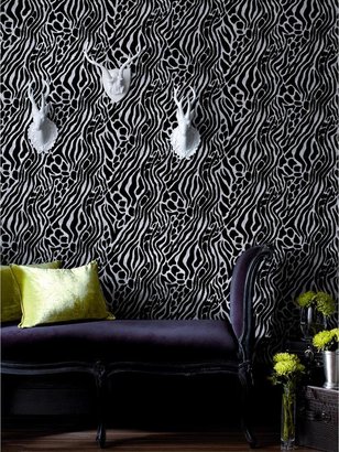 Julien Macdonald Easy Tiger Wallpaper - Black/Silver