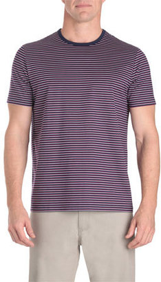 Trent Nathan Short Sleeve Stripe Crew Neck T-shirt