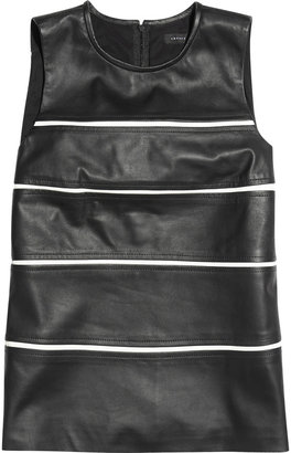 Theory Emlay paneled leather top