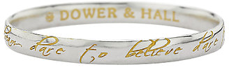 Dower & Hall Dare to Dream Vermeil Detail Bangle, Silver / Gold