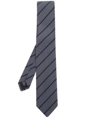 Ermenegildo Zegna Diagonal stripe-jacquard silk tie