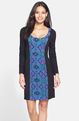 Plenty by Tracy Reese 'Leah' Print Front Ponte Shift Dress