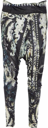 Balmain Printed satin-jersey harem pants