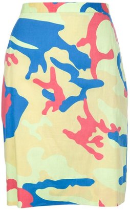 Stephen Sprouse Vintage Andy Warhol print pencil skirt