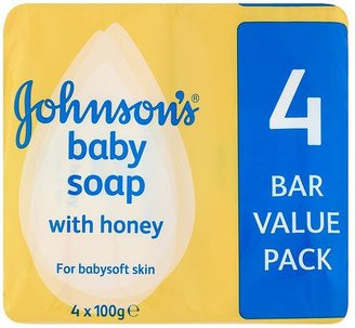 Johnsons Baby Dec 2015 Johnson's Baby Soap with Honey 4 x 100g