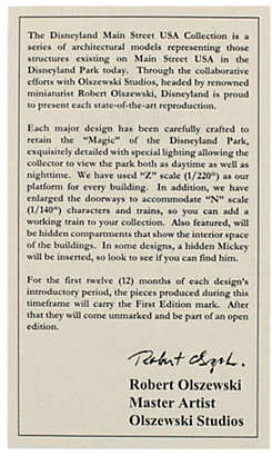Disney Main Street Electrical Parade Miniature by Olszewski - Set 5 ''To Honor America''