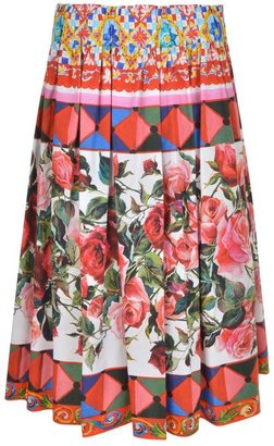 Dolce & Gabbana Majolica Pleated Skirt