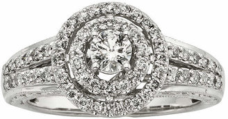 JCPenney MODERN BRIDE 3/4 CT. T.W. Certified Diamond 14K White Gold Vintage-Style Twist Bridal Ring